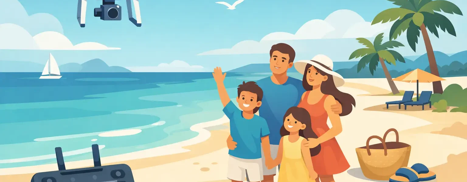 Family Drone Photoshoot Beach Tips for Turks & Caicos