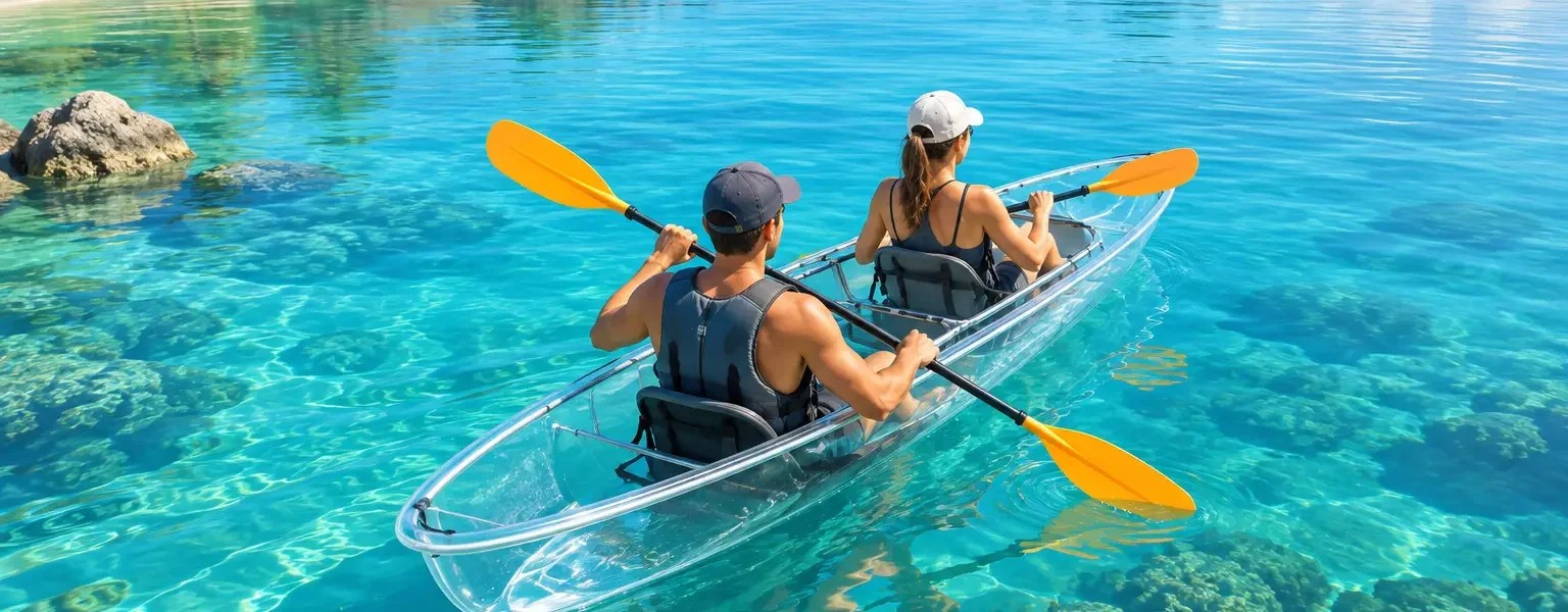 How to Paddle Clear Kayaks on Calm Caribbean Water