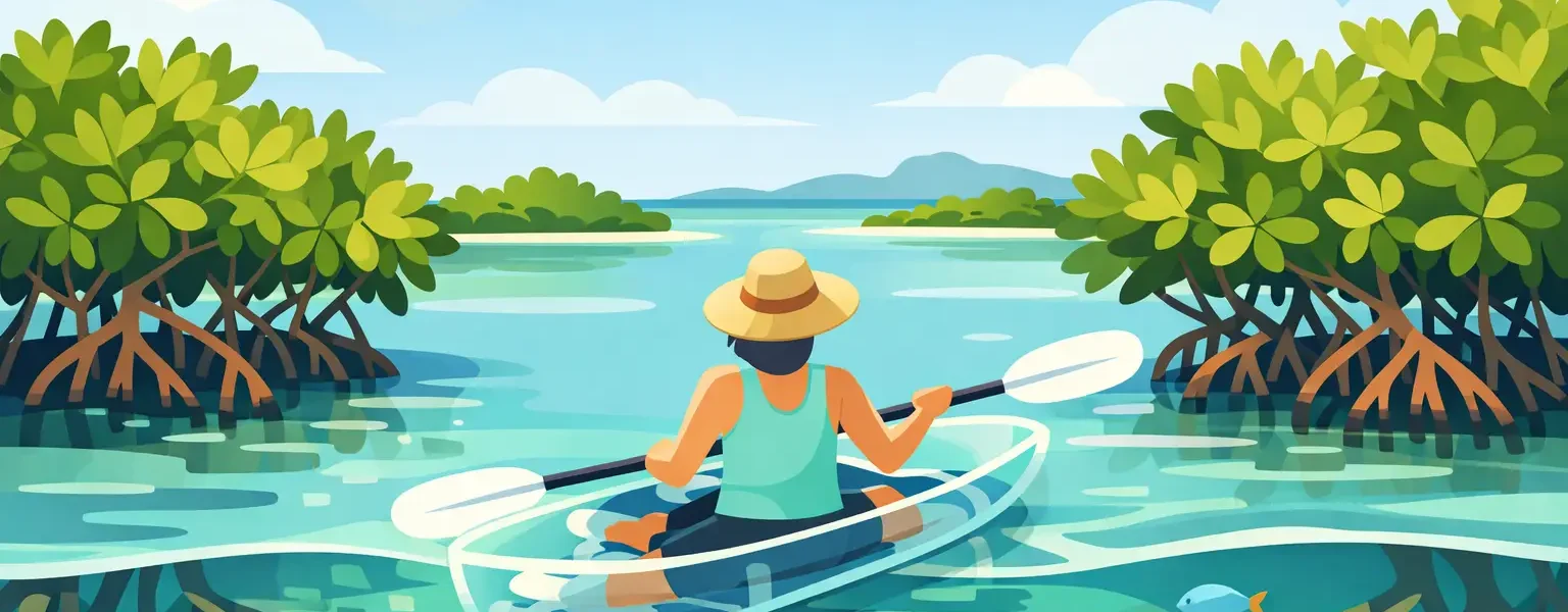 Mangrove Cay Eco Tour in a Clear Kayak TCI